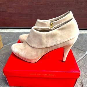 Adrienne Vittadini suede heeled booties